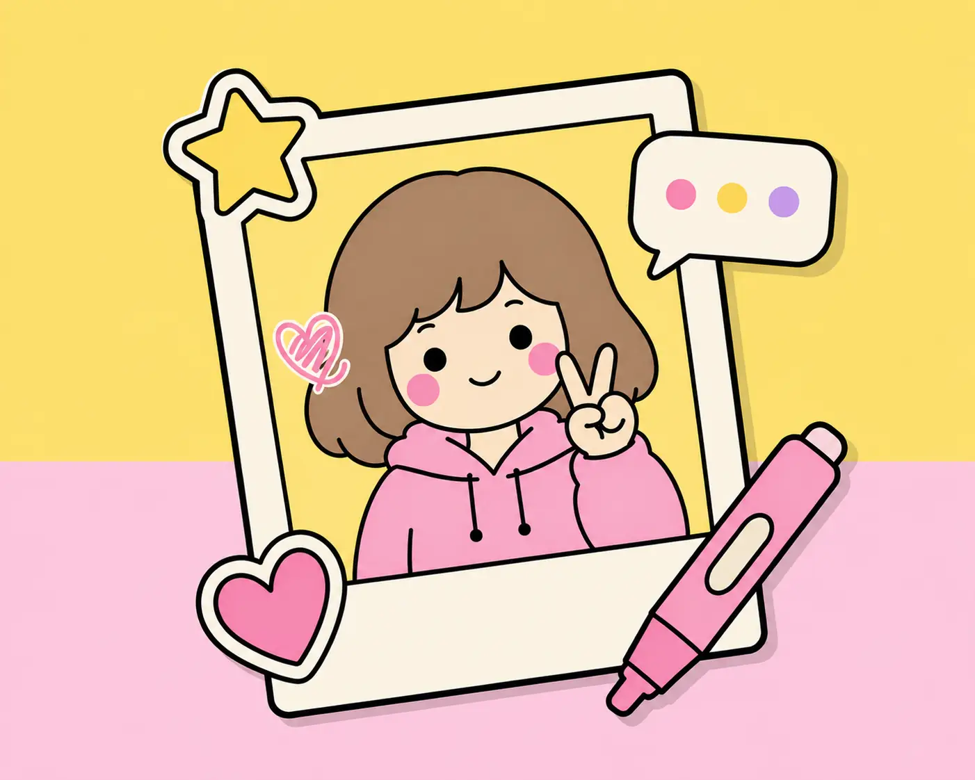 Cute Photo Editor – adicione stickers fofos, texto e desenhos